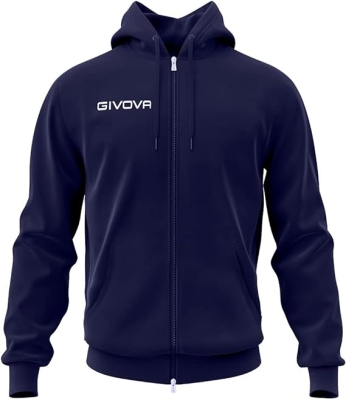 Hanorac cu gluga Felpa Echipament casual sport KING FULLZIP Givova albastru