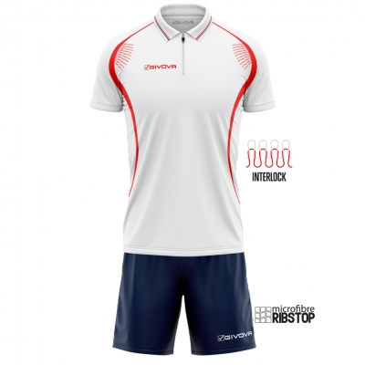 Echipament casual sport KIT EASY Givova rosu albastru