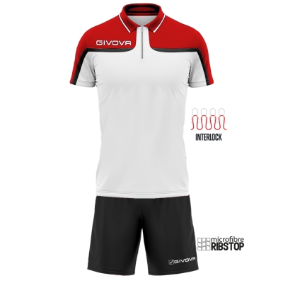 Echipament casual sport KIT FAST Givova alb rosu