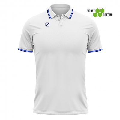 Echipament casual sport POLO COTONE PIQUET ACTION Givova alb albastru