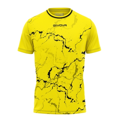 Echipament fotbal SHIRT GRAFITE INTERLOCK Givova galben negru