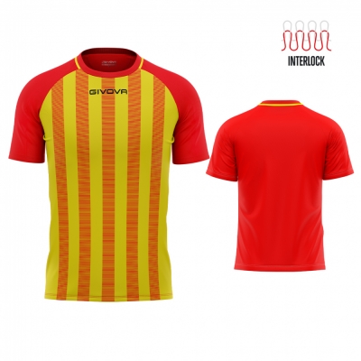 Echipament fotbal SHIRT TRATTO Givova rosu galben