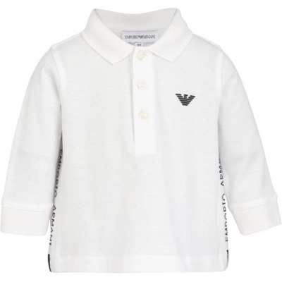 EMPORIO ARMANI Emporio Polo bebelusi alb ottico