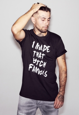 Tricou Famous negru Mister Tee