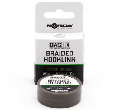 FIR BASIX BRAIDED HOOKLINK 18LB 10M KORDA