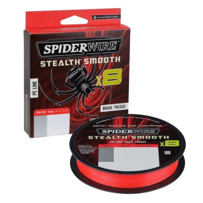 FIR TEXTIL STEALTH SMOOTH 8 CODE rosu 005MM 5,4KG 150M SPIDERWIRE