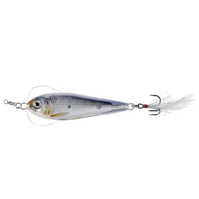 FLUTTER SHAD 6CM 21G SINKING argintiu negru LIVE TARGET