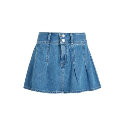 Fusta Blugi Tommy Pleated Recycled Denim Mini medium