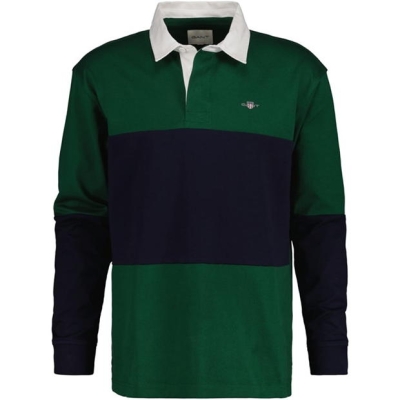 Gant Shield Blocked Heavy Rugger Shirt verde