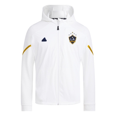 Geaca adidas LA Galaxy Anthem 2024 pentru adulti alb