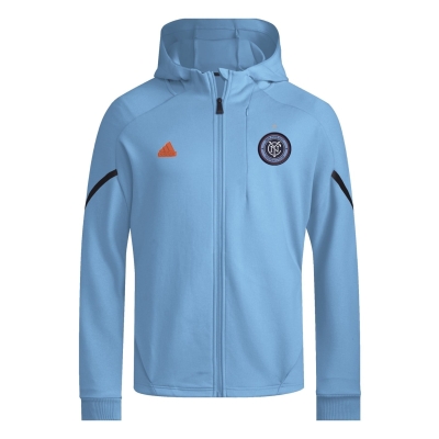 Geaca adidas New York City FC Anthem 2024 pentru adulti bahia deschis bleumarin