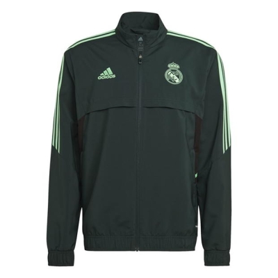 Jacheta adidas Real Madrid Pre-Match 2023 2024 pentru adulti negru verde