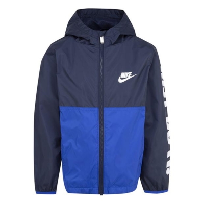 Geaca pentru vant Nike JDI pentru Bebelusi albastru bleumarin