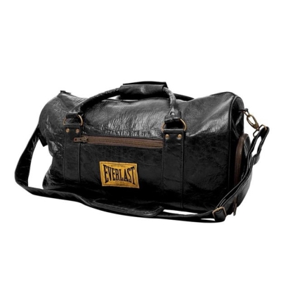 Genti voiaj Holdall Geanta Everlast 1910 Premium din piele negru