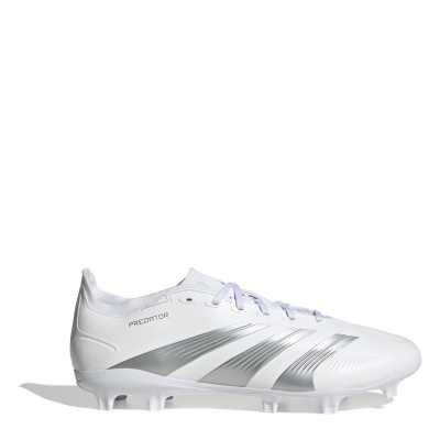 Ghete de fotbal adidas adidas Predator League Firm Ground alb argintiu