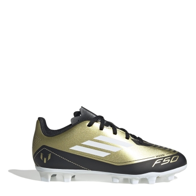 Ghete de fotbal adidas F50 Club Firm Ground pentru copii auriu negru