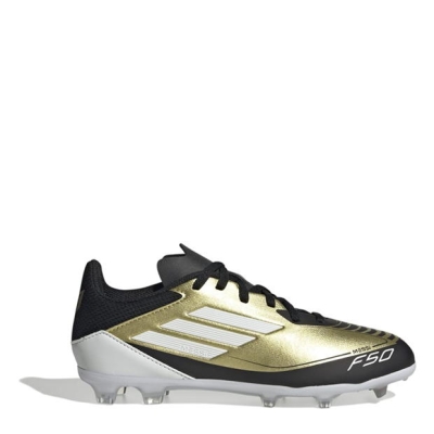 Ghete de fotbal adidas F50 League Firm Ground pentru copii auriu negru