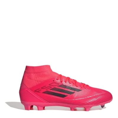 Ghete de fotbal adidas F50 League Mid-cut Firm Ground pentru femei roz negru