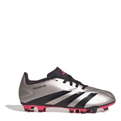 Ghete de fotbal adidas Predator 24 Club Flexible Ground pentru Copii argintiu negru