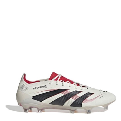 Ghete de fotbal adidas Predator Elite Firm Ground alb negru rosu