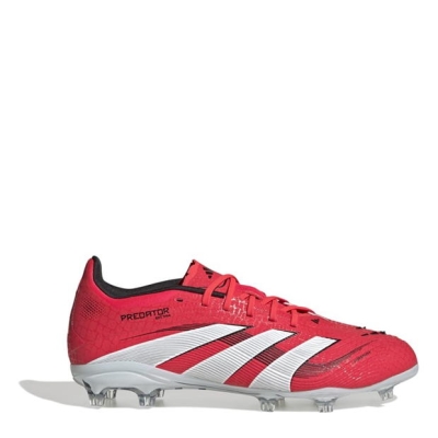 Ghete de fotbal adidas Predator Elite Firm Ground pentru Copii rosu alb