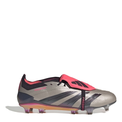 Ghete de fotbal adidas Predator Elite Foldover Tongue Firm Ground argintiu negru