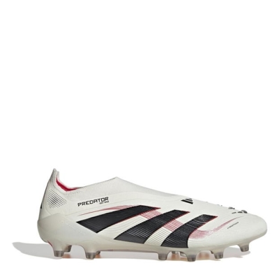 Ghete de fotbal adidas Predator Elite Laceless Artificial Ground alb negru rosu