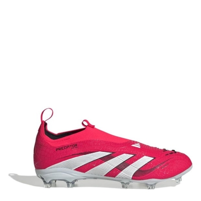 Ghete de fotbal adidas Predator Elite Laceless Firm Ground pentru Copii rosu alb