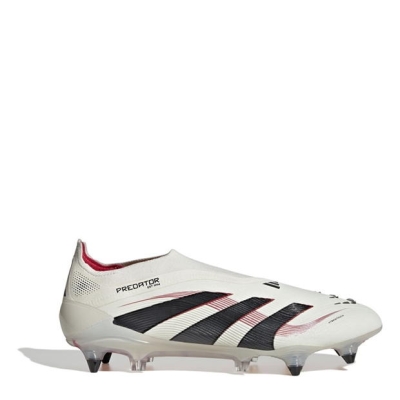 Ghete de fotbal adidas Predator Elite Laceless gazon sintetic alb negru rosu