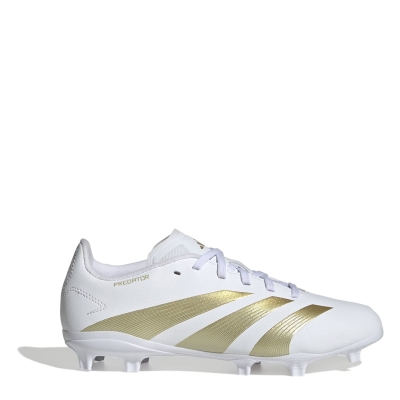 Ghete de fotbal adidas Predator League Firm Ground pentru Copii alb auriu bge