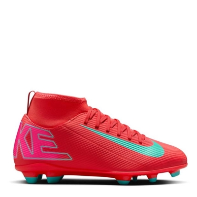 Ghete de fotbal Nike Mercurial Superfly 10 Club Firm Ground pentru copii rosu verde