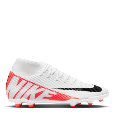 Ghete de fotbal Nike Mercurial Superfly Club Firm Ground rosu inchis alb