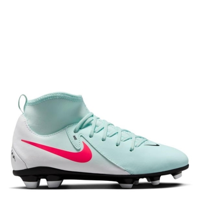 Ghete de fotbal Nike Phantom Luna II Club Firm Ground pentru copii verde rosu