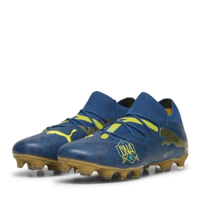 Ghete de fotbal Puma Future 7 Match Rush Firm Ground albastru galben auriu