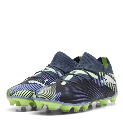 Ghete de fotbal Puma Future 7 Match Rush Firm Ground gri alb verde