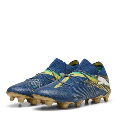 Ghete de fotbal Puma Future 7 Ultimate Firm Ground albastru galben auriu