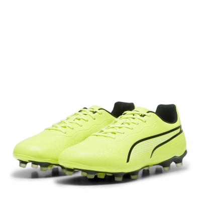 Ghete de fotbal Puma King Match Firm Ground verde lime negru