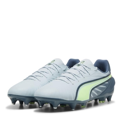 Ghete de fotbal Puma King Match gazon sintetic albastru verde gri