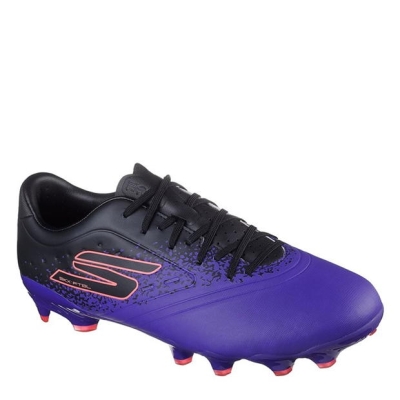 Ghete de fotbal Skechers Razor Gold Firm Ground mov negru