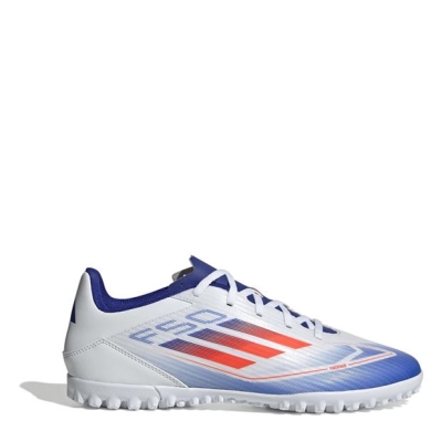 Ghete fotbal gazon sintetic adidas F50 Club alb rosu albastru