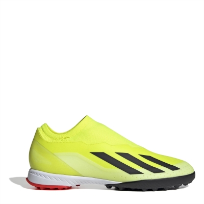 Ghete fotbal gazon sintetic adidas X Crazyfast League Laceless galben negru alb