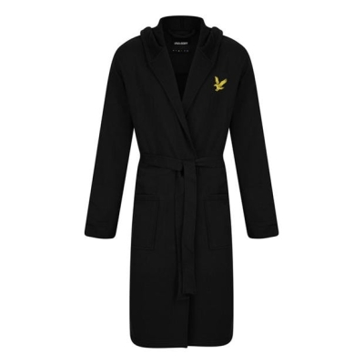 Halat de baie Lyle and Scott cu gluga pentru barbati negru