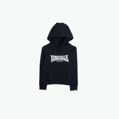 Hanorac Lonsdale Essential Logo OTH Juniors negru