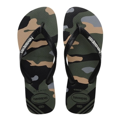 Slapi Havaianas Camu pentru barbati verde oliv