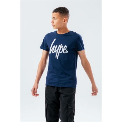 Hype Unisex Scr Tee copii bleumarin