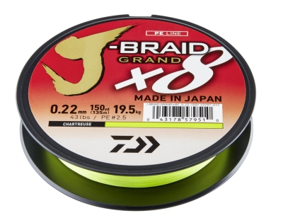 J-BRAID GRAND X8E CHARTR 010MM 7,0KG 135M DAIWA