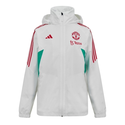 Jacheta adidas Manchester United ploaie pentru adulti core alb