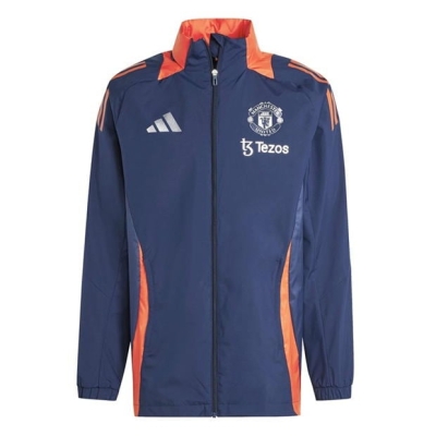 Jacheta adidas Manchester United Tiro 24 2024 2025 pentru adulti nigh albastru