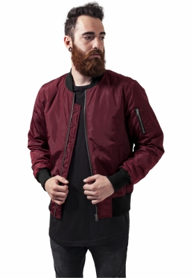 Jacheta doua culori Bomber visiniu negru Urban Classics