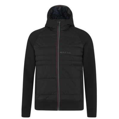 Jacheta PS PAUL SMITH Patch cu dungi Hybrid Bomber negru